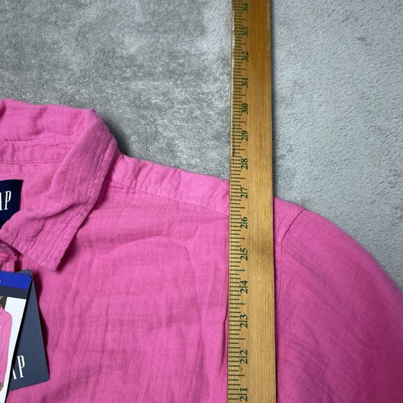 GAP Women's L Blouse Pink Cotton H1111 - Picture 4 of 8